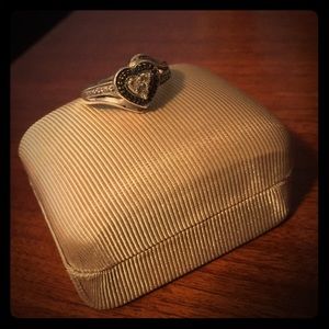 LeRoy’s Jewelers Silver/Sapphire Heart Shaped Ring